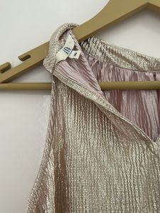 Sparkly Ruched Sleeveless Top