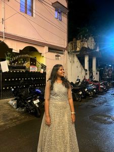 Elegant Grey Embellished Gown