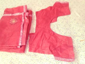 Elegant Pink organza silk Saree