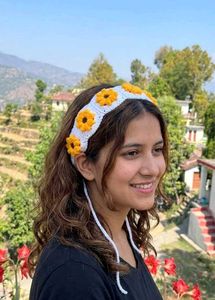Crochet sunflower Headband