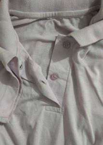 Light Purple Polo crop Shirt