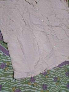 Light Pink Collared Button-Up Shirt