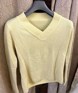 Yellow V-Neck Sweater