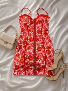 oh polly Floral Corset Dress