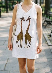 Cute Giraffe Print mini dress