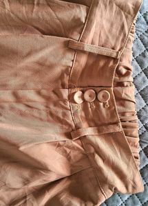 Beige Wide Leg Pants
