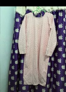 Baby Pink Kurti with Dupatta Set