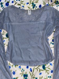 Sheer Mesh Long Sleeve Top