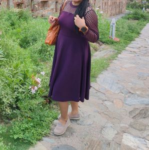 Women A Line Purple 💜 One Piece Dress👗