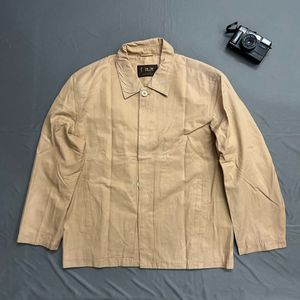Vintage Tan Button-Down coat men