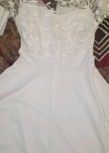 Elegant White Floral Dress