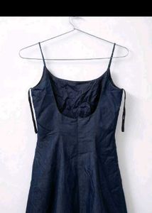 Denim Mix Spaghetti Strap Dress