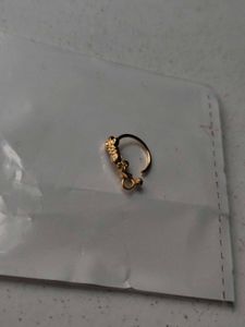 Elegant Gold Nose Pin with Floral Design