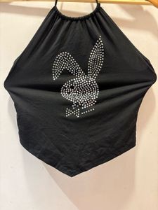 Cute Rhinestone Halter Top