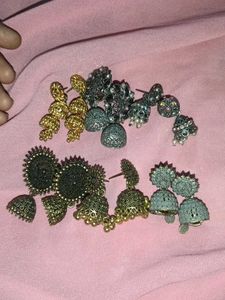 Assorted Ethnic Earrings Bundle 8 asthetic piece �