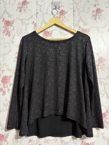 Sparkly Black Long Sleeve Top