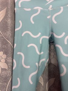 Aqua Blue Graphic Leggings