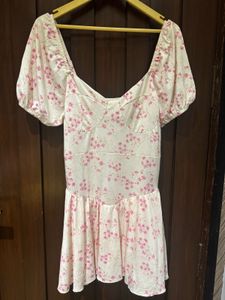 Chic Floral Print Mini swimDress