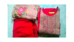VredeVogel's Exquisite Red Kurta set
