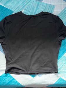 Black Batman Crop Top