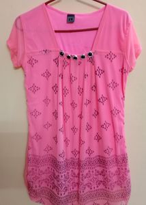 Brand New Peach With Black Designed S Size Top