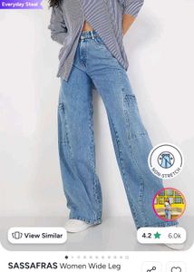 Wide Leg Denim Jeans