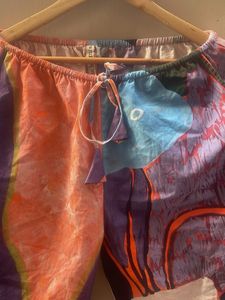 Colorful Abstract Print Pants