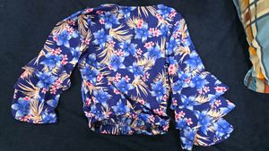 Chic Floral Bell Sleeve Blouse