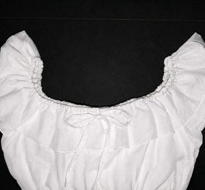 White Ruffled Off-Shoulder Peplum Top