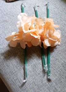 15 punch Peach Artificial Flower Garland