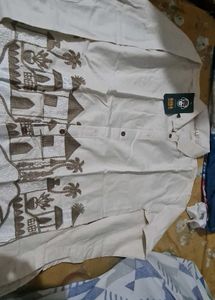 Men's Embroidered Linen Shirt