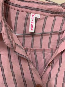 Striped Button-Up Shirt