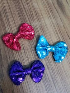Sparkly Sequin Bow Hair Clips (Set of 3)