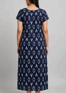 Stylish Blue Ikkat Print Kurta