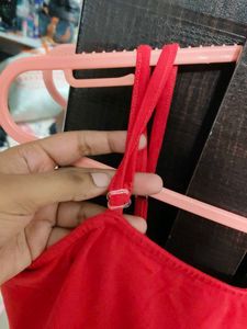 Red Bow Detail Dress