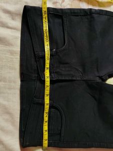 Black stretchable Skinny ribbed Jeans