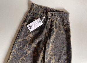 Leopard Print straight Fit Jeans