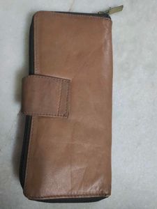 Classic Brown IMPORTED PURE LEATHER Clutch