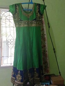 Green & Blue Embroidered Lehenga Choli