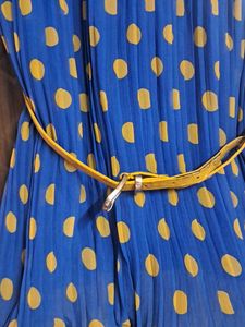 NEW Polka Dotted pleated Peplum Top
