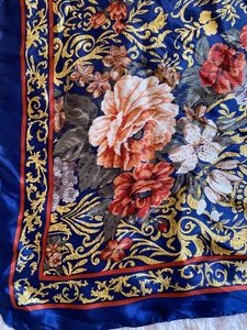 vintage Designer Floral Print Scarf
