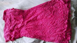Chic Pink Lace V-Neck Cap Sleeve Dress