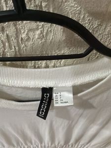White Smocked Cropped Top