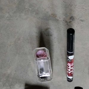 glossy lipstick &amp;kajal liquid