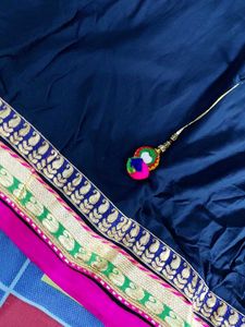 Elegant Navy Blue Ethnic Skirt