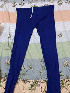 Blue Casual Leggings