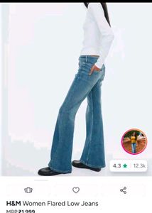 H&amp;M y2k Flared Blue Jeans