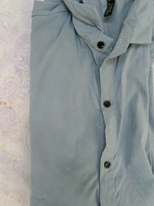 Sea blue cotton Shirt