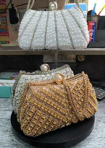 Embellished Pearl &amp; Crystal Clutch Bags