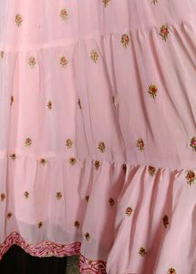 Elegant Pink Embroidered anarkali u can wear only
